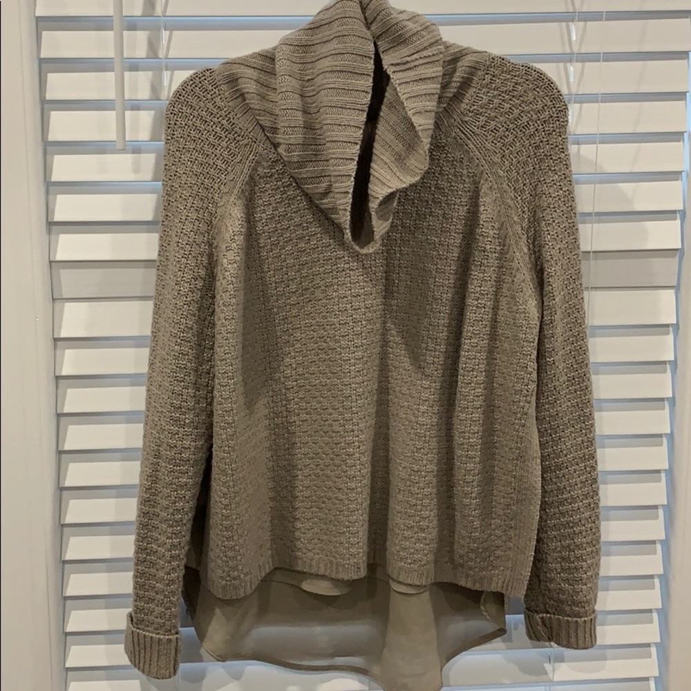 The Limited Tan Cowl Neck Sweater